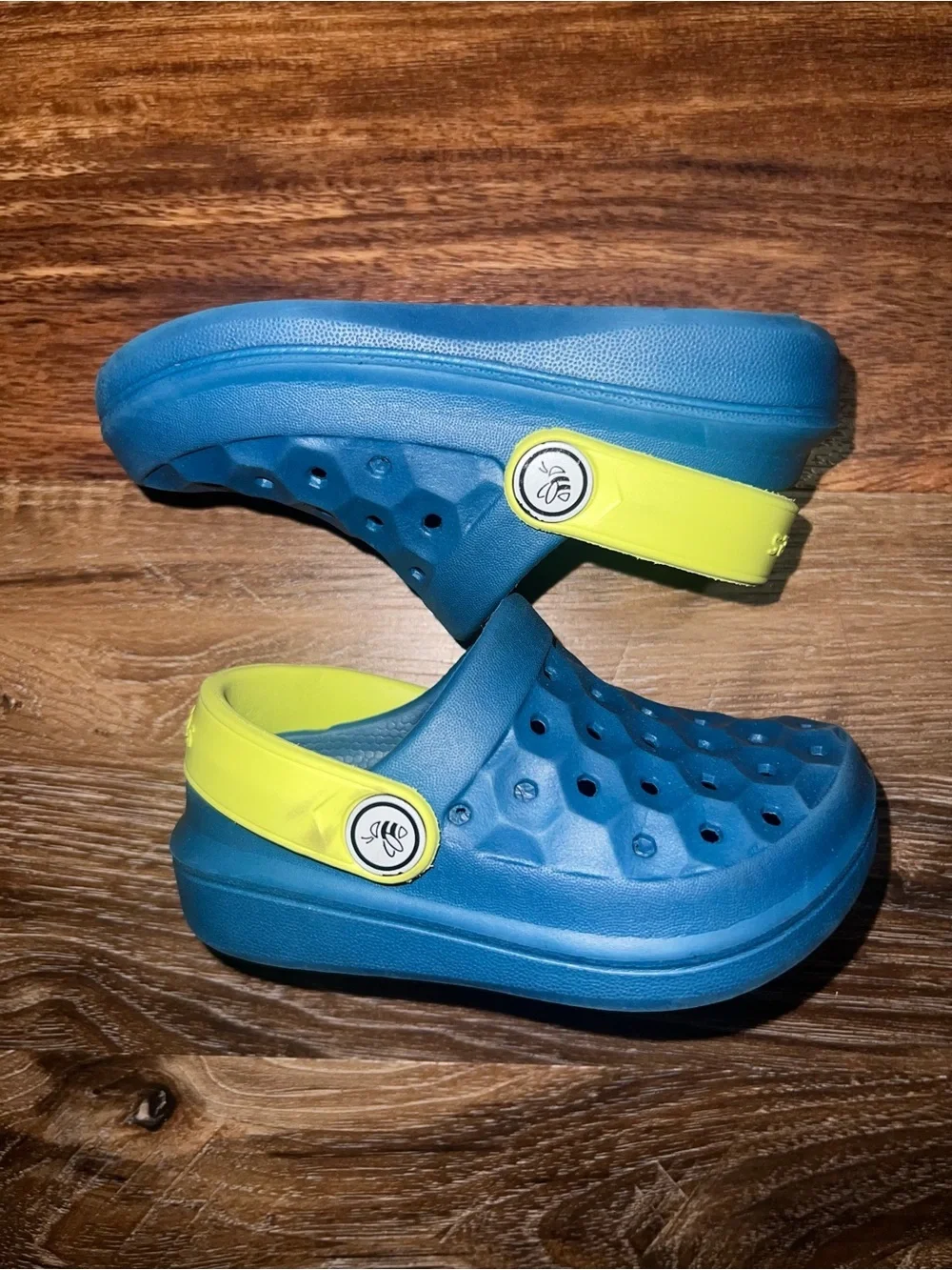 Joybees Boys Varsity Clog Slip On - Midnight Teal/Citrus, Size C6